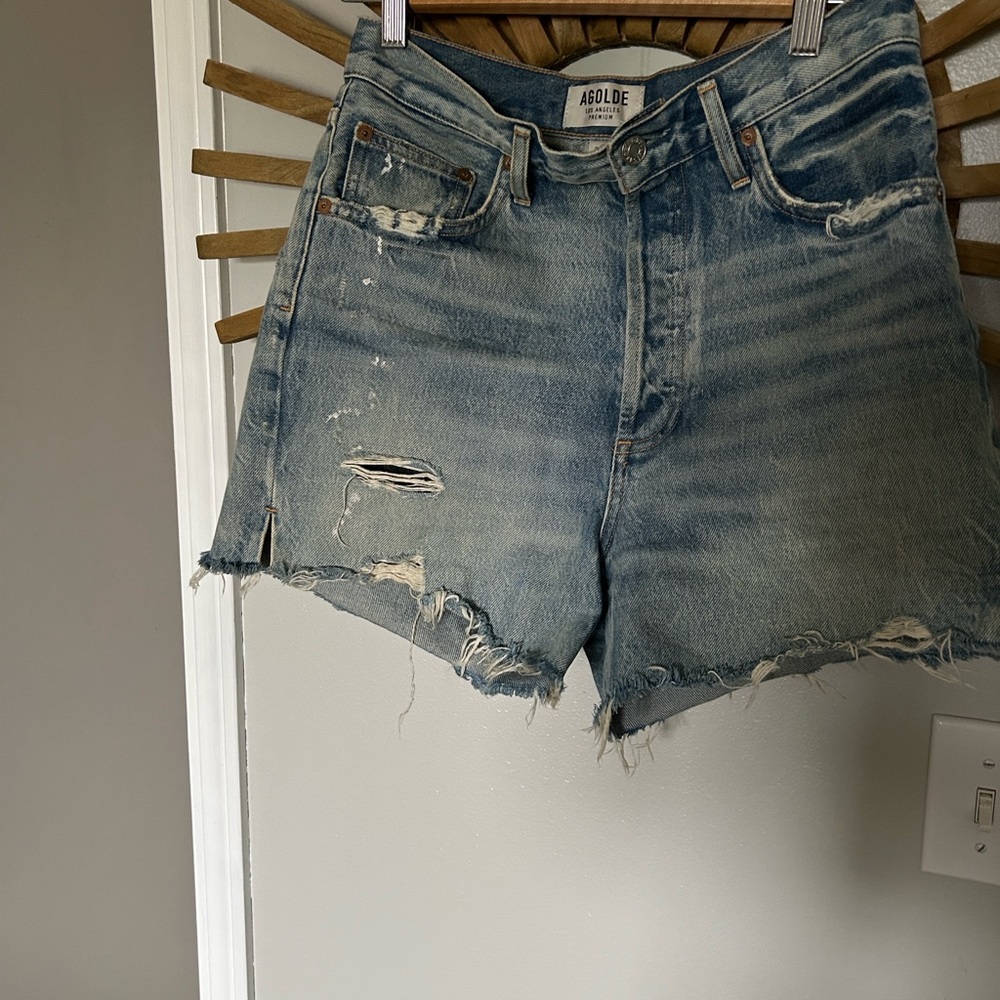 Agolde Dee Ultra High Rise Denim Shorts - Picture 7 of 13